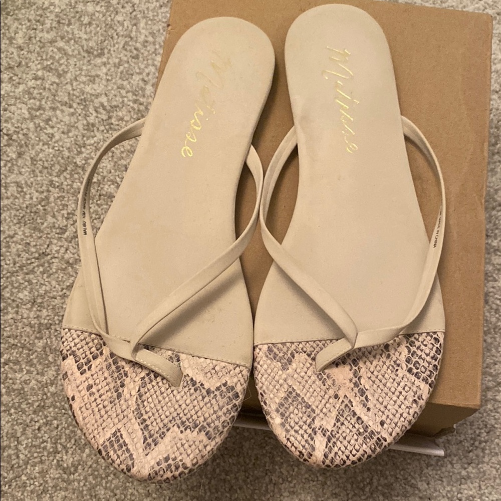 Matissa Beige Snake Print Sandals